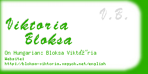 viktoria bloksa business card